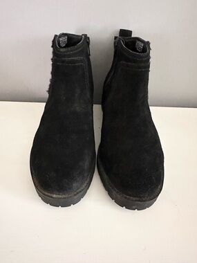VIONIC - Women’s, Black Aslynn Ankle Boots, Water Repellent, Lug Sole, 7.5 Wide